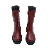 Ghete inalte cu barete Aquazzura Burgundy