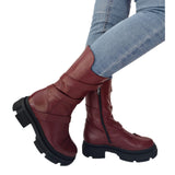 Ghete inalte cu barete Aquazzura Burgundy