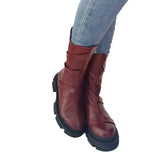 Ghete inalte cu barete Aquazzura Burgundy