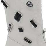 Ghete inalte piele bizonata White Rebel
