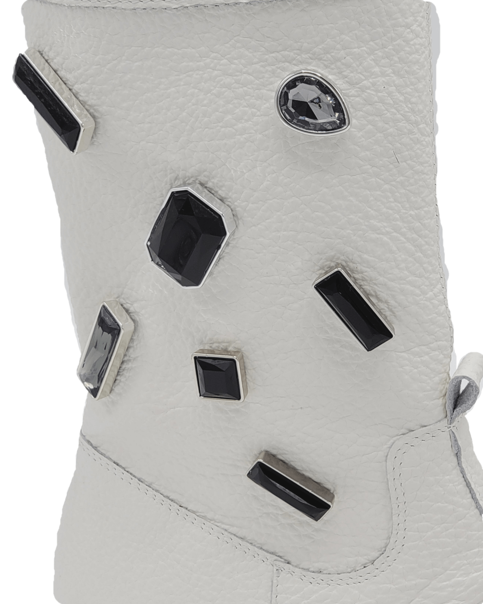 Ghete inalte piele bizonata White Rebel