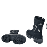 Ghete inalte piele intoarsa Black Rebel
