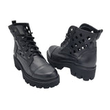 Ghete vara din piele bizonata Liana Black