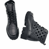 Ghete vara din piele bizonata Liana Black