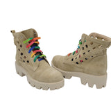 Ghete vara din piele intoarsa Liana Beige