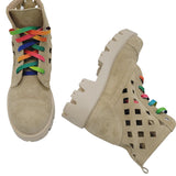 Ghete vara din piele intoarsa Liana Beige