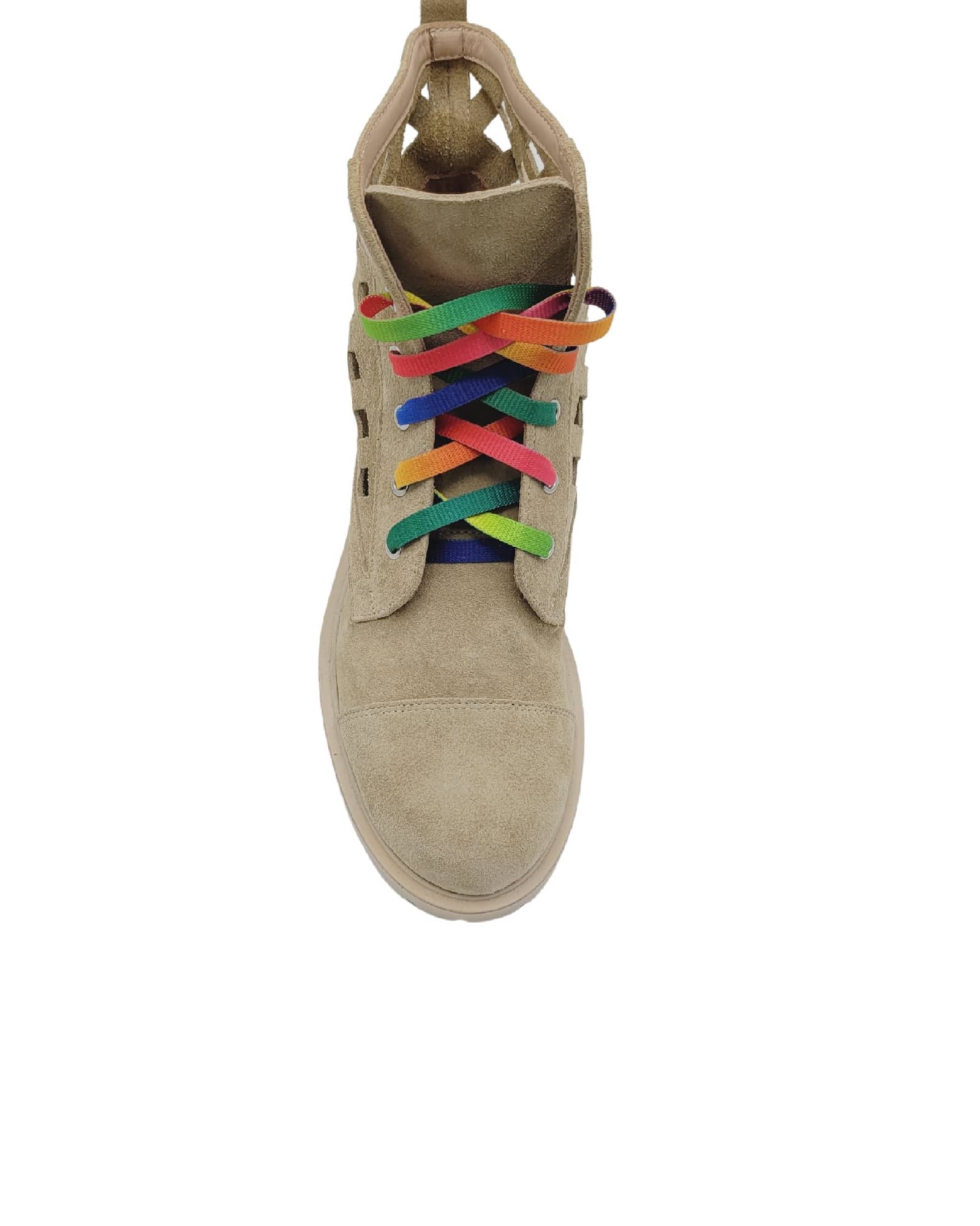 Ghete vara din piele intoarsa Liana Beige
