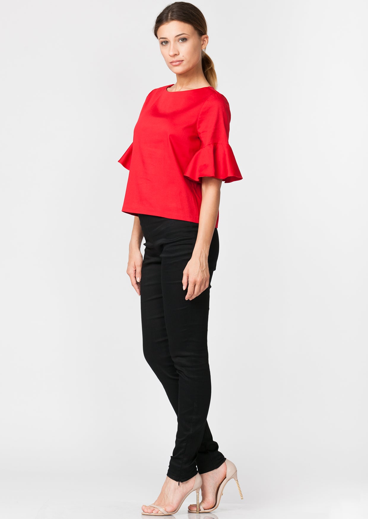 Pantaloni conici negri