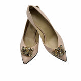 Pantofi cu accesoriu modern PF0245-3 roz pudra