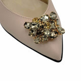 Pantofi cu accesoriu modern PF0245-3 roz pudra