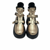 Pantofi cu catarame PF261-6 auriu