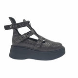 Pantofi cu catarame PF261-6 maro-mat