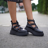 Pantofi cu catarame PF261-6 negru