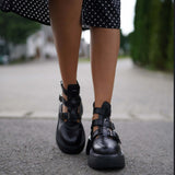 Pantofi cu catarame PF261-6 negru