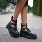 Pantofi cu catarame PF261-6 negru