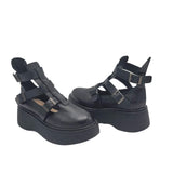 Pantofi cu catarame PF261-6 negru