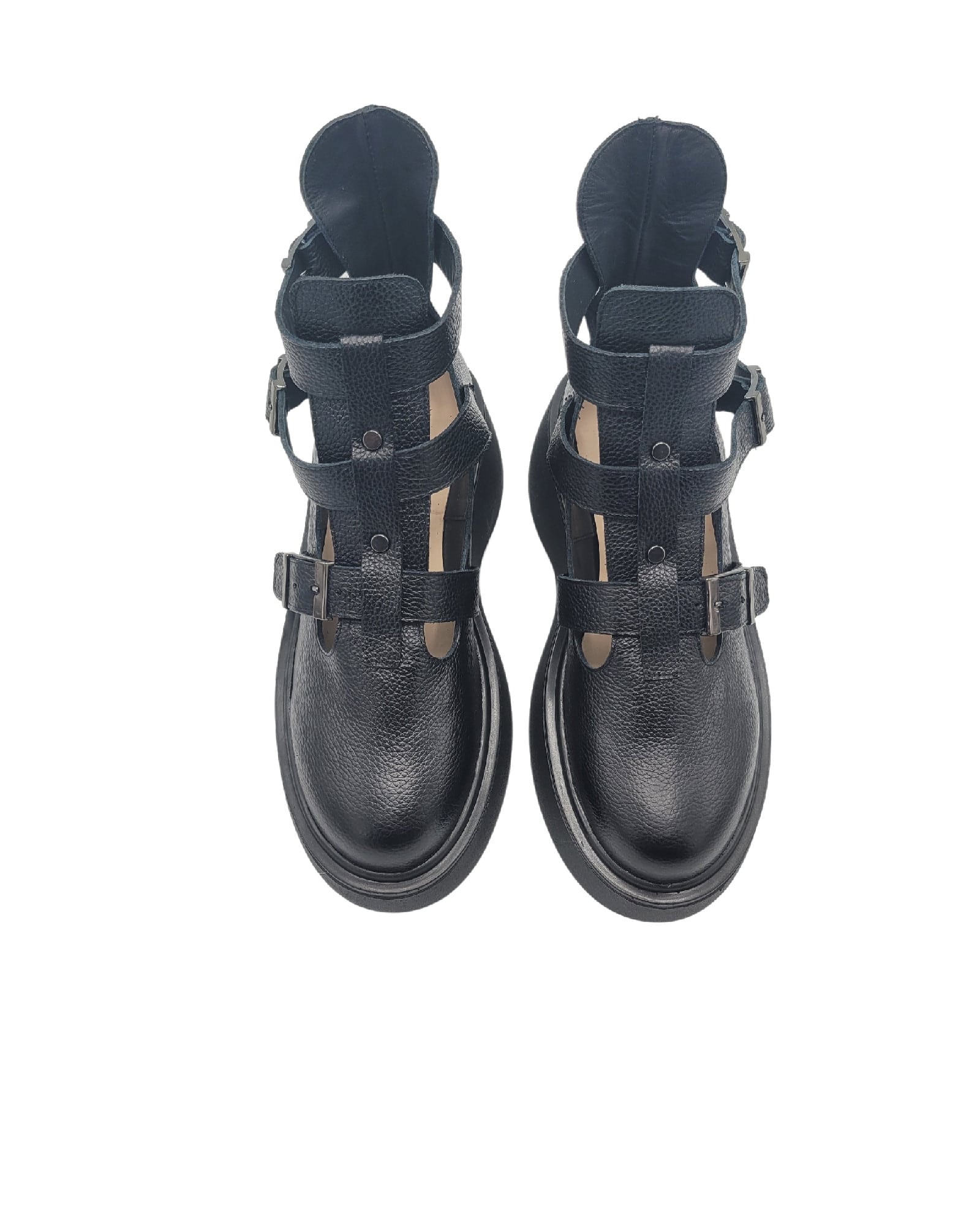 Pantofi cu catarame PF261-6 negru