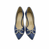Pantofi cu toc jos PF0245-2 blue