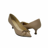 Pantofi cu toc jos PF0245-2 cappuccino