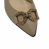 Pantofi cu toc jos PF0245-2 cappuccino
