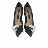 Pantofi cu toc jos si fundita PF0245 negru