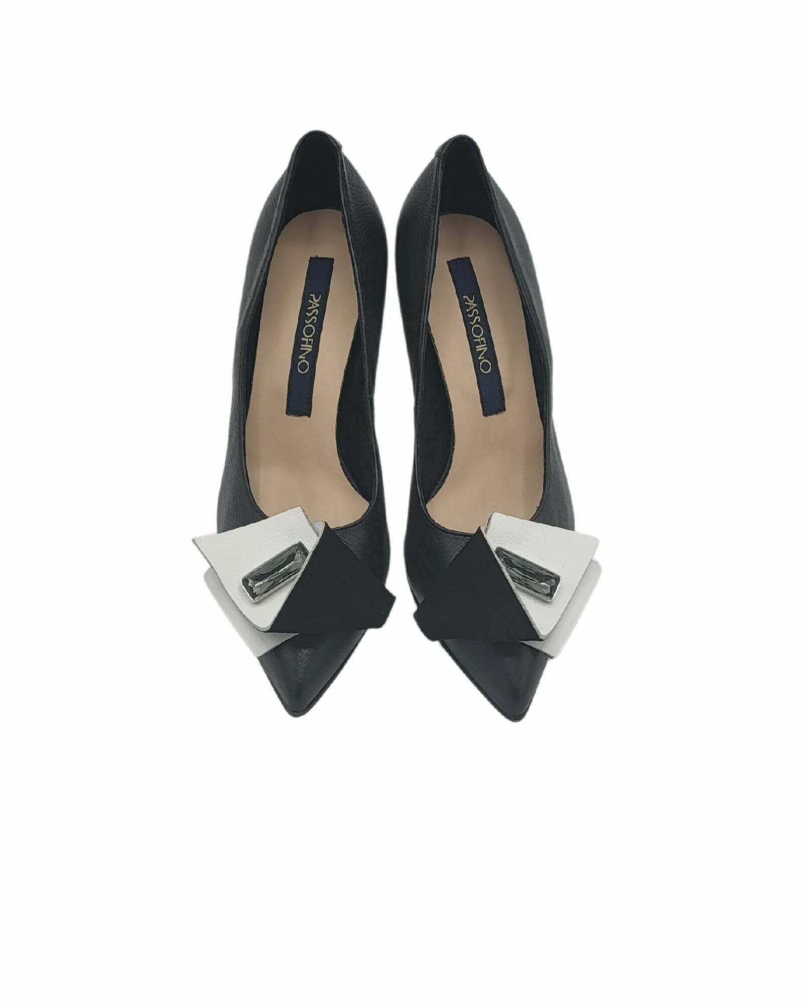 Pantofi cu toc jos si fundita PF0245 negru