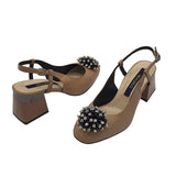 Pantofi decupati cu accesoriu Paris Cappuccino