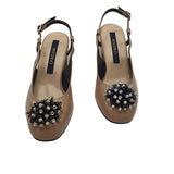 Pantofi decupati cu accesoriu Paris Cappuccino