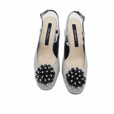 Pantofi decupati cu accesoriu Paris Grey