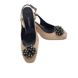 Pantofi decupati cu accesoriu Paris Nude