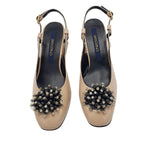 Pantofi decupati cu accesoriu Paris Nude