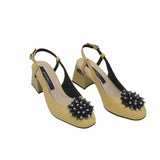 Pantofi decupati cu accesoriu Paris Yellow