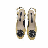 Pantofi decupati cu accesoriu Paris Yellow