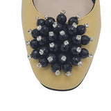 Pantofi decupati cu accesoriu Paris Yellow