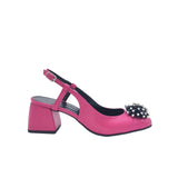 Pantofi decupati din piele fucsia Carmen