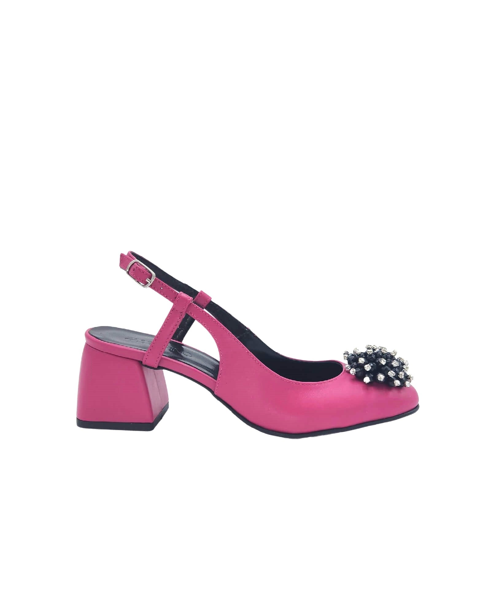 Pantofi decupati din piele fucsia Carmen