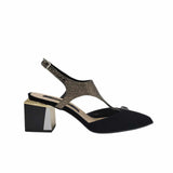 Pantofi decupati din piele intoarsa Pf456-3 negru