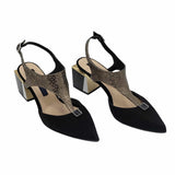 Pantofi decupati din piele intoarsa Pf456-3 negru