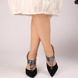 Pantofi decupati din piele intoarsa PF597-26 negru