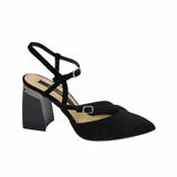 Pantofi decupati din piele intoarsa VenusBlack