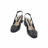 Pantofi decupati din piele lacuita Paris Black