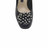 Pantofi decupati din piele lacuita Paris Black