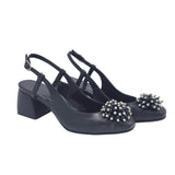Pantofi decupati din piele neagra Carmen