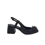Pantofi decupati din piele neagra Carmen