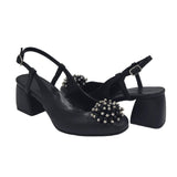 Pantofi decupati din piele neagra Carmen