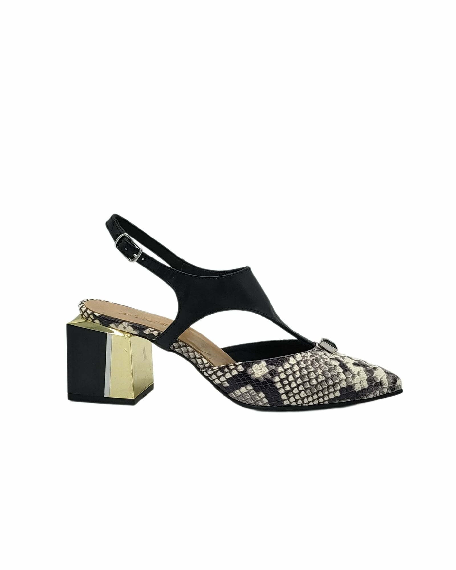 Pantofi decupati din piele soft Pf456-3 negru