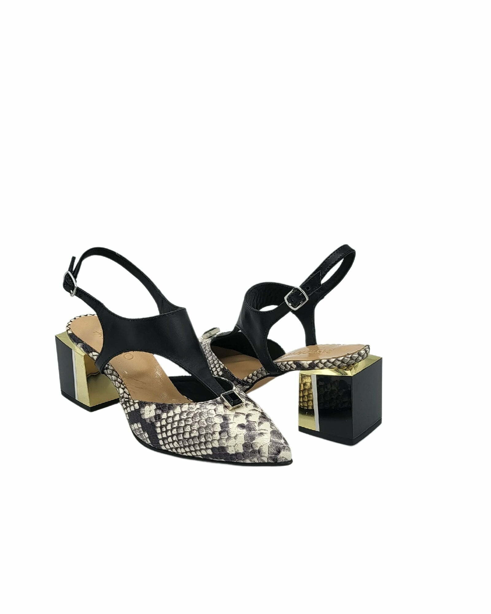 Pantofi decupati din piele soft Pf456-3 negru