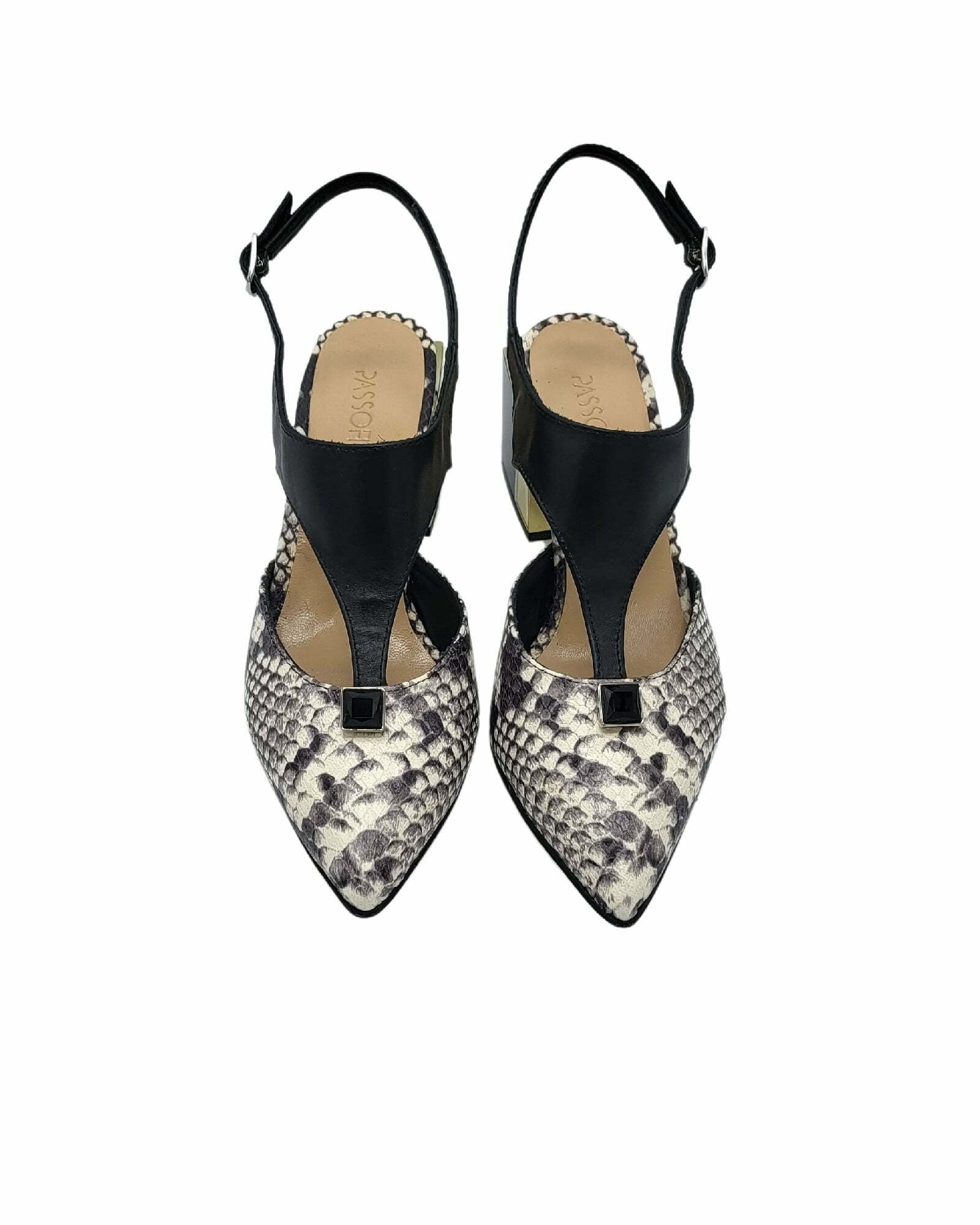 Pantofi decupati din piele soft Pf456-3 negru