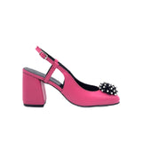 Pantofi decupati din piele soft Tatiana fucsia