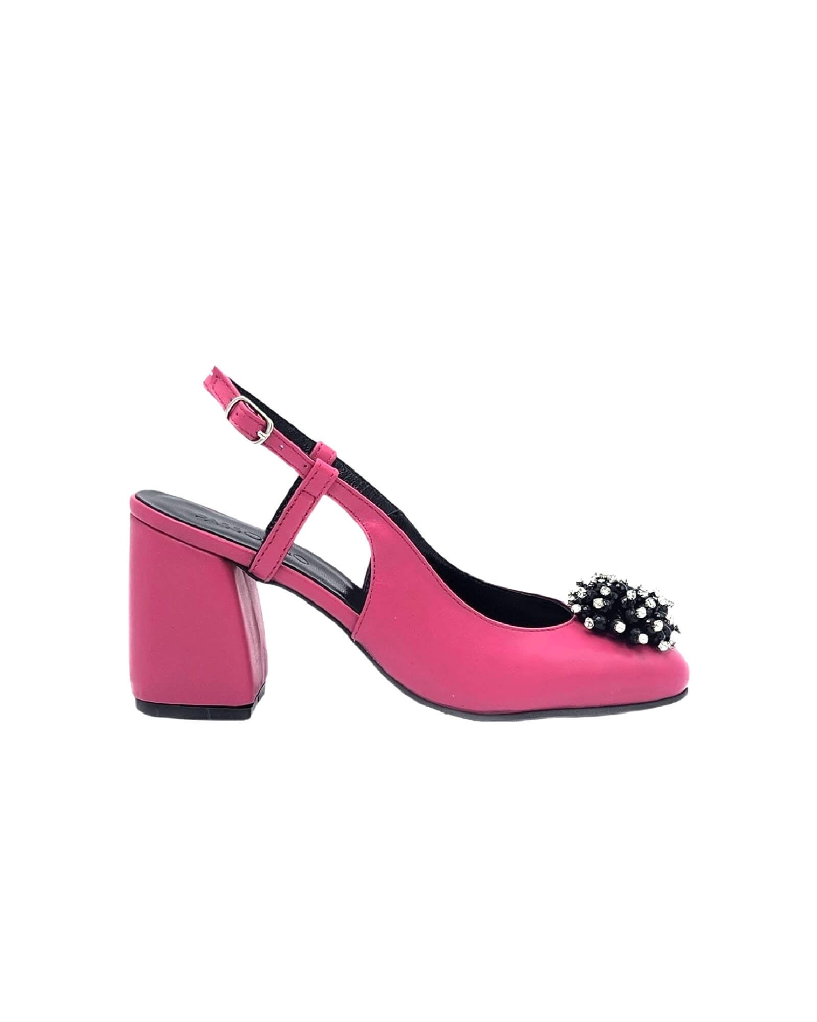 Pantofi decupati din piele soft Tatiana fucsia